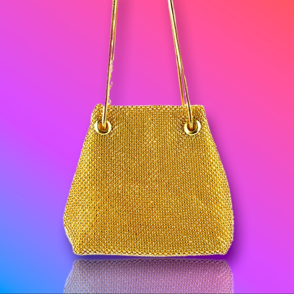 Cute Gold Rhinestone Purse - Picture 1 of 5